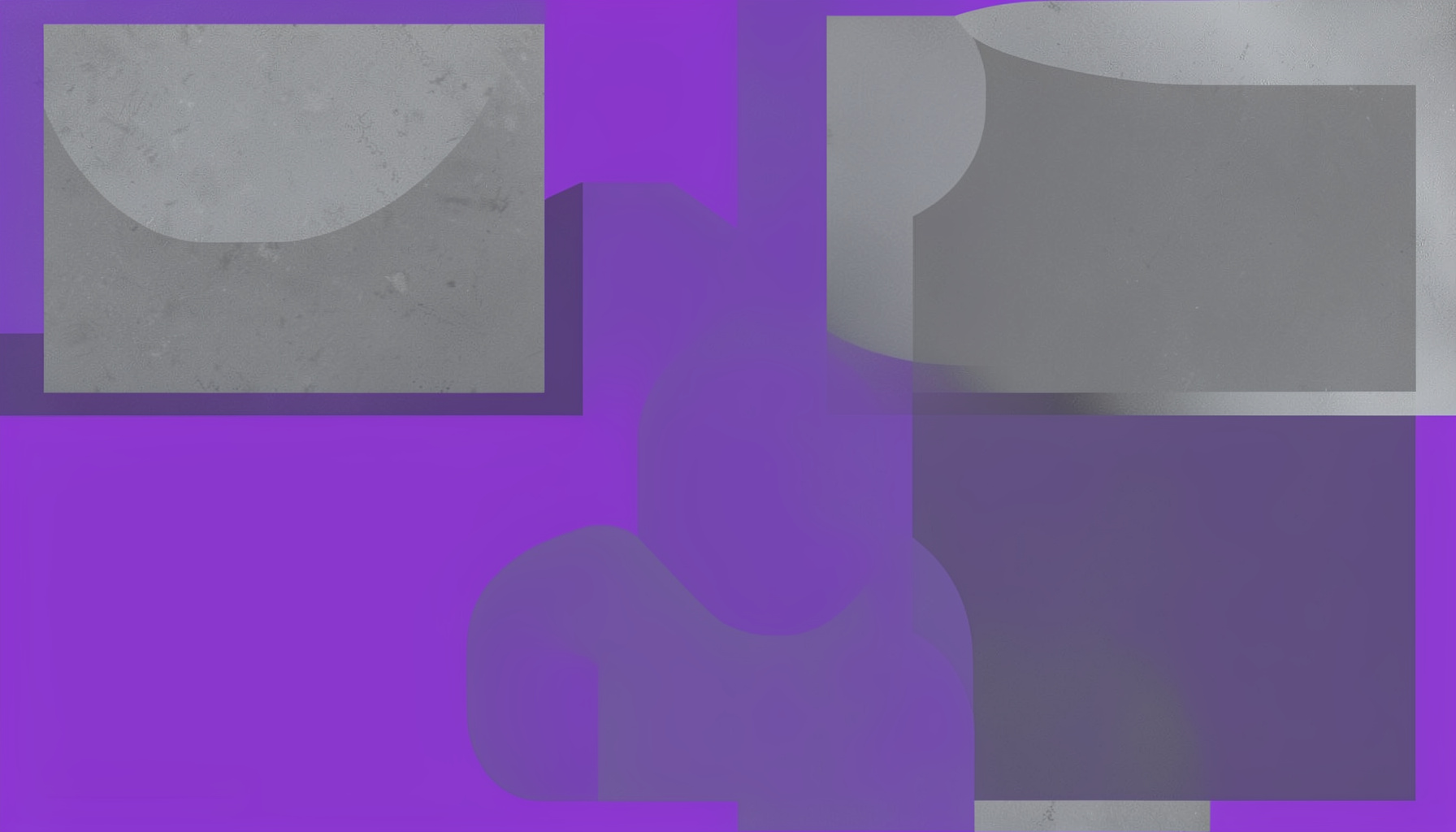 Flat vector illustration of textured monochromatic surfaces in shades of slate and silver, suggesting minimalist sculptural reliefs